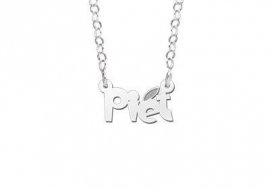 Names4ever Piet Stijl Kinder Naamketting van Zilver ZNK56