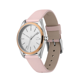 Lacoste Roségoudkleurig Parisienne Dames Horloge met Roze Leder