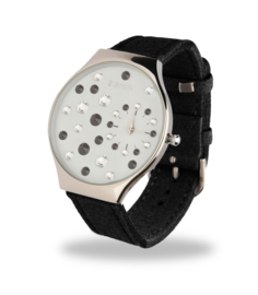 Ladybird Horloge met Brede Zwart Lederen Horlogeband van Spark