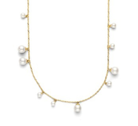 Gouden Collier met Parels 1,1 mm 42 – 45 cm