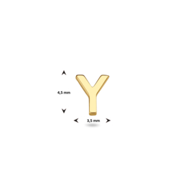 14K Gouden Oorknop Letter Y