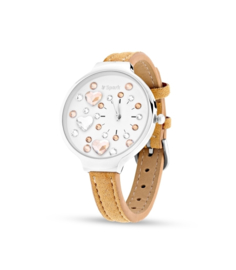 Heart Horloge van Spark met Beige Horlogeband