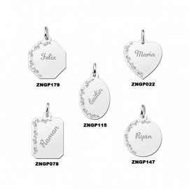 Names4ever Decoratieve Graveerplaat Zilver