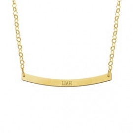 Gouden Ronde Bar Naamketting Names4ever GNKB005