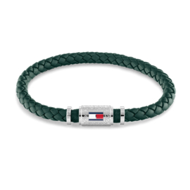 Tommy Hilfiger Groen Leren Heren Armband TJ2790456