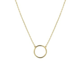 Gouden Collier met Opengewerkte Cirkel