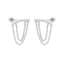 Karma Jewelry | Zilveren Piercing Double Chain