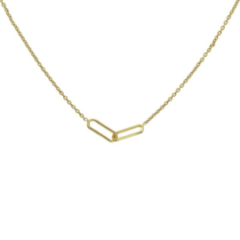 Karma Goudkleurige Ketting Double Square