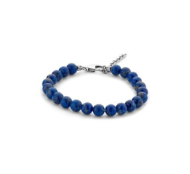 Lapis Lazuli Dames Armband 6,3 mm x 16-19 cm