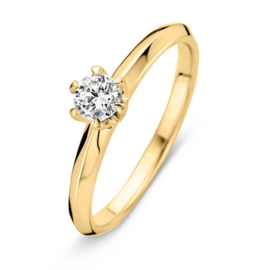 Excellent Jewelry Gouden Dames Ring met Diamant