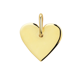 Hartvormige Gouden Graveer Hanger | Initial Letter Hanger