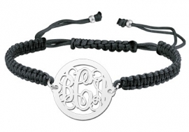 Zilveren Uitgespaard Monogram Armband ZNA07 > Names4ever