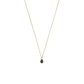 14K Geelgouden Collier met Zwarte Onyx