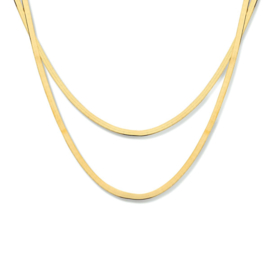 Zilveren Dames Verguld Multi-collier 3,3 mm 42 + 4 cm