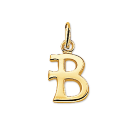 Gouden Letter Bedel Hanger – B