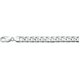 Collier Geslepen Gourmet 7,5 mm Zilver | Lengte 60 cm