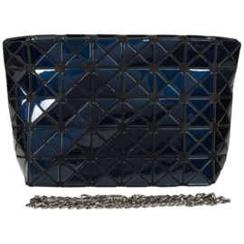 Donkerblauwe Glanzende Geo Clutch Klein | Malique