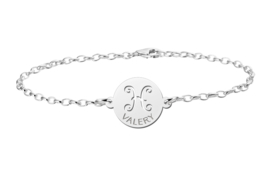 Zilveren Armband met Ronde Vissen Sterrenbeeld Naamhanger > Names4ever