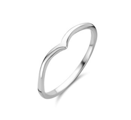 Mooie Zilveren V-vorm Ring