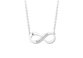 Names4ever Infinity Hanger met Zirkonia - Graveer Sieraad