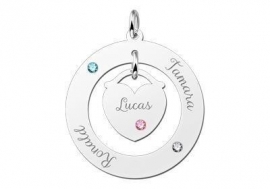 Names4ever Geboorte Naamketting van Zilver