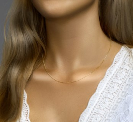 Goudkleurig Verstelbaar Gourmet Collier | Dikte: 1,2mm Lengte: 45cm