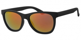 Wayfarer Zwarte Zonnebril + Spiegelglas