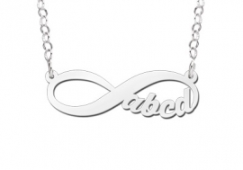 Names4ever Infinity Zilveren Hanger Vier Letters