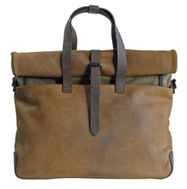 Horizontale Laptop Tas van Bruin Leder IL 1702