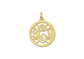 Names4ever Small Monogram Hanger van Goud GMH003