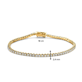 Excellent Jewelry Tennis Armband van Goud met 1,04 crt. Diamanten