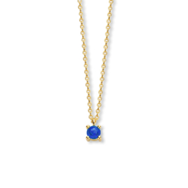 Gouden Collier met Geboortesteen Saffier 0.25ct September