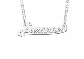 Names4ever Suzanne Stijl Kinder Naamketting van Zilver ZNK34