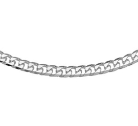 Geslepen Gourmet 5,0 mm Schakelketting van Zilver | Lengte 60 cm