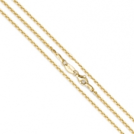 Medaillon collier / Goudkleurige Jasseron ketting 27-0022