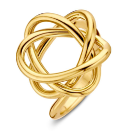 Excellent Jewelry Geelgouden Ring met Fantasievol Kopstuk
