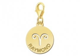 Names4ever Zodiac-Bedel Ram in massief goud GBS001