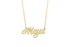 Names4ever 14K Geelgouden Naamketting Maya