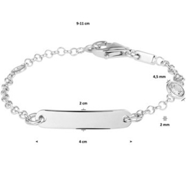 Graveer Armbandje met Jasseron Schakels | Lengte: 11cm + 2 cm