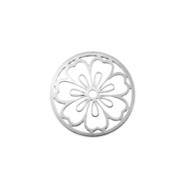 MY iMenso Zilveren Fantasy Flower 24mm Cover Insignia