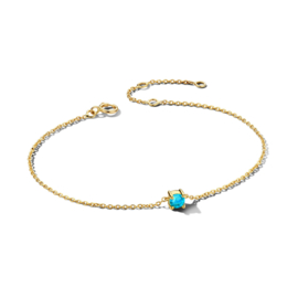 Gouden Armband met Geboortesteen Aquamarijn 0.20ct Maart