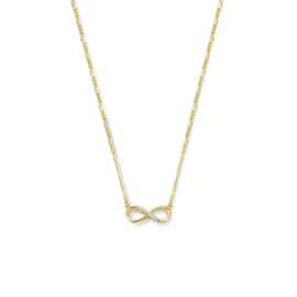 Zilveren Verguld Collier Infinity met Zirkonia