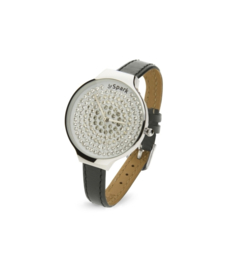 Spotty Horloge met Grijs Lederen Horlogeband van Spark