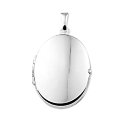 Ovaal Foto Medaillon Zilver | Locket Initial Necklace