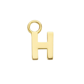 14K Geelgouden Oorringhanger met Letter H