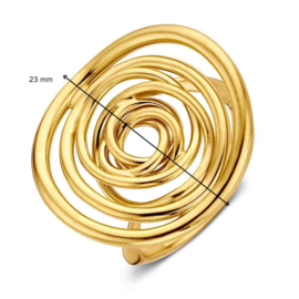 Excellent Jewelry Geelgouden Ring met Twister Kopstuk