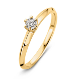 Excellent Jewelry Gouden Dames Ring met Diamant