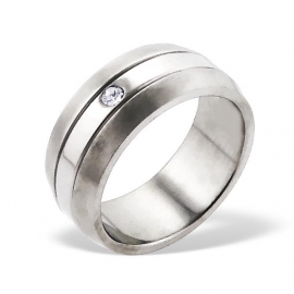 Ringen / Ring met zirkonia-steentje IB6066
