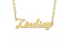 Names4ever Lindsey Stijl Gouden Naamketting