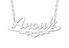 Names4ever Anouk Stijl Zilveren Naamketting